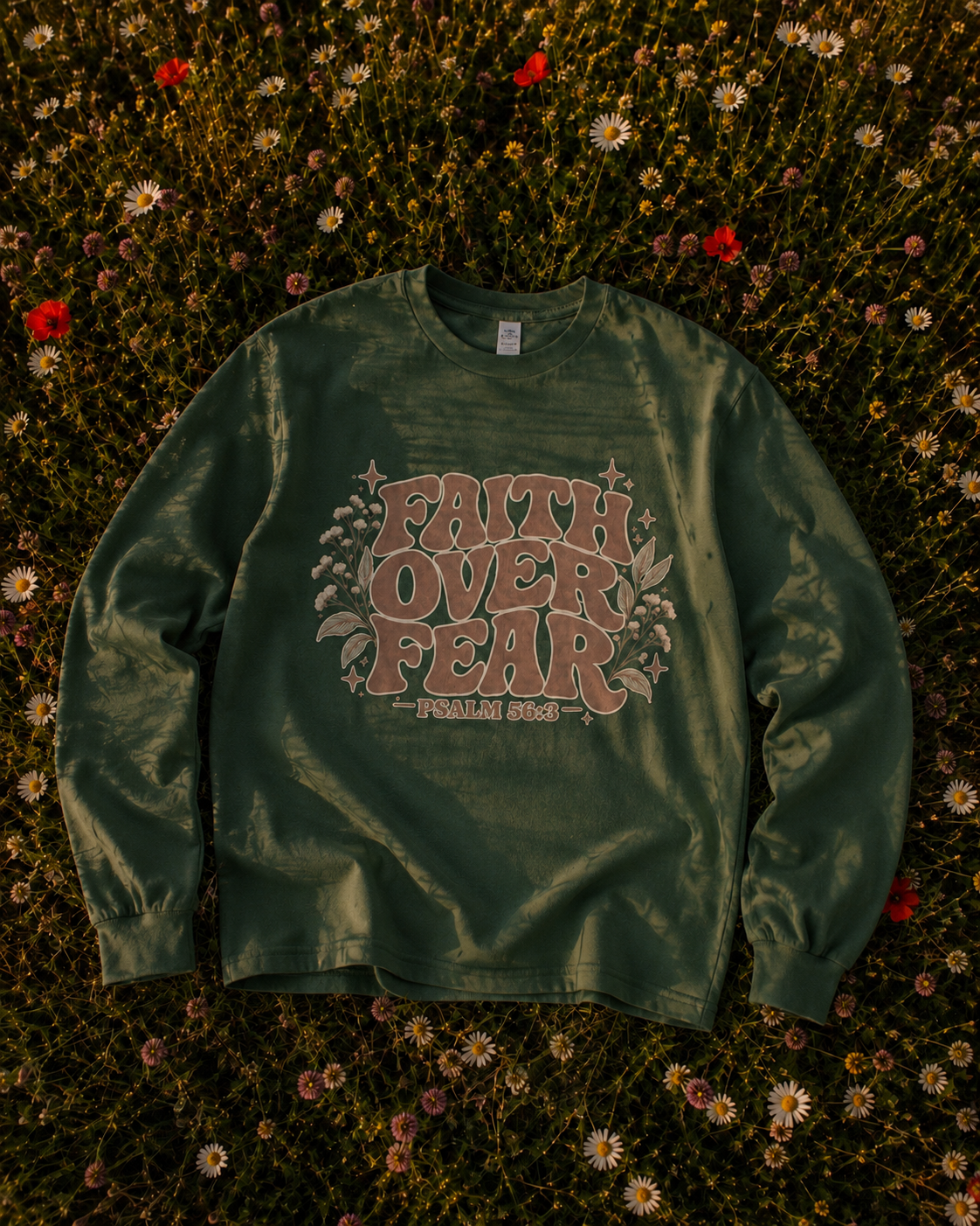 “Faith Over Fear” Men’s Long Sleeve T-Shirt
