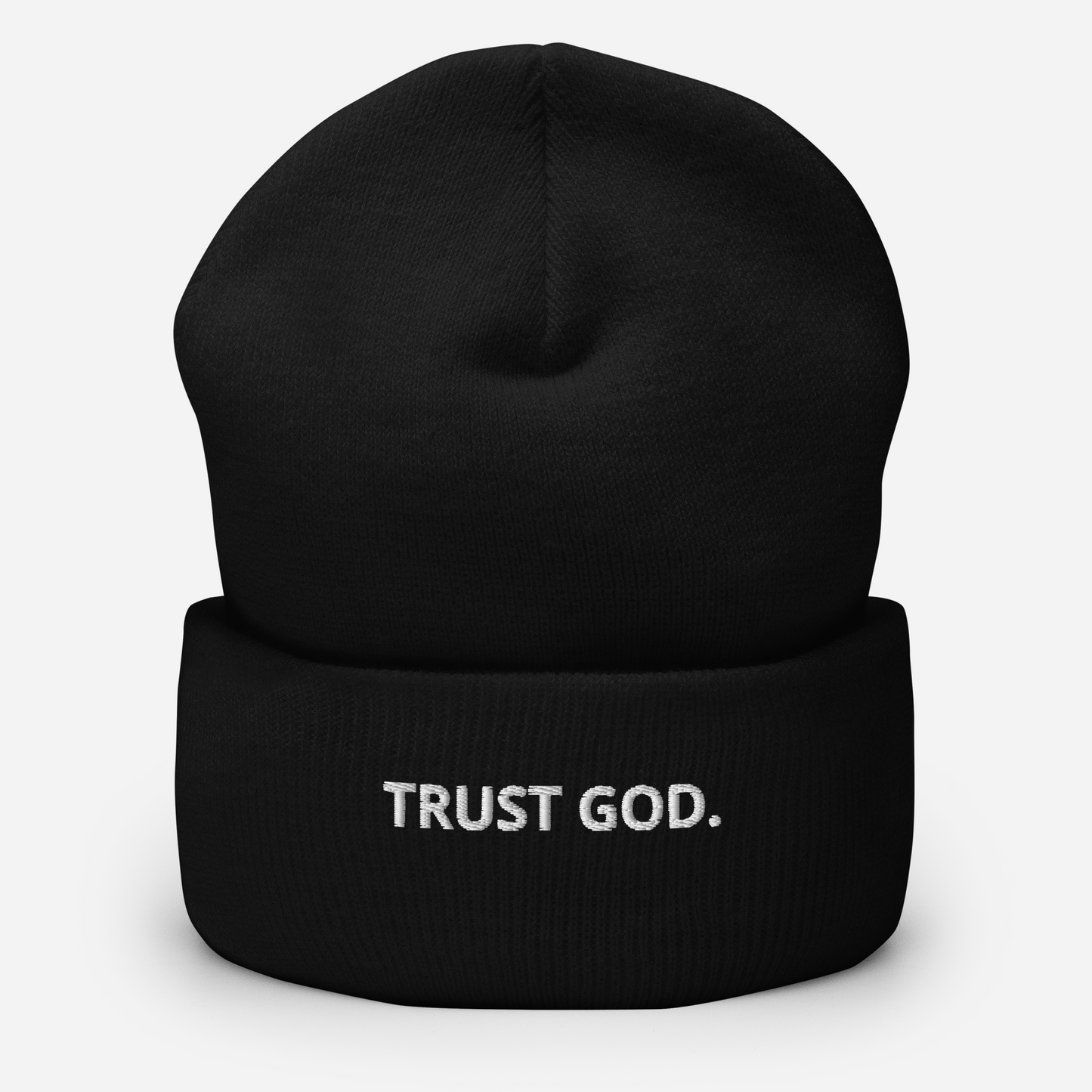 Trust God Faith-Based Cuffed Beanie