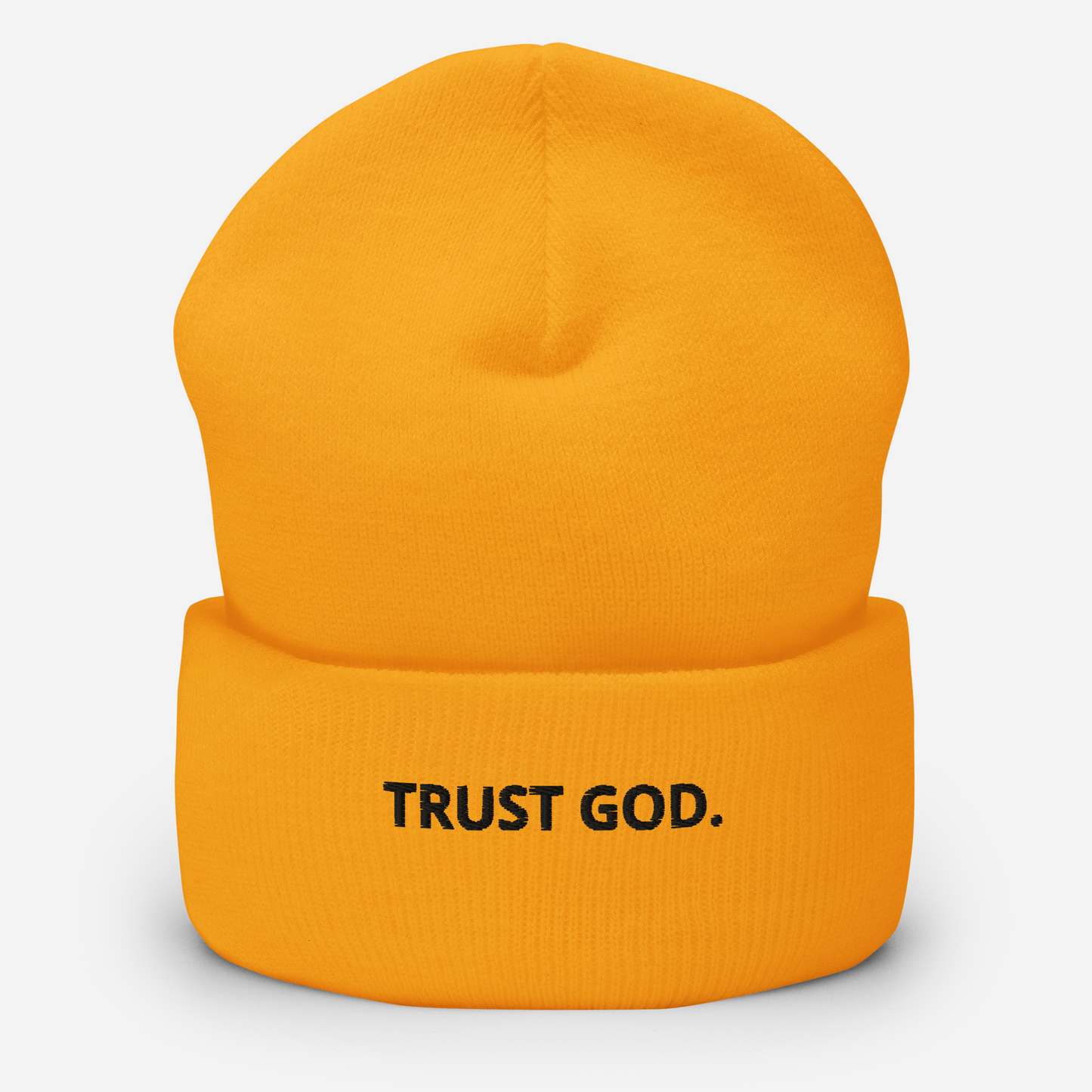 Trust God Faith-Based Cuffed Beanie