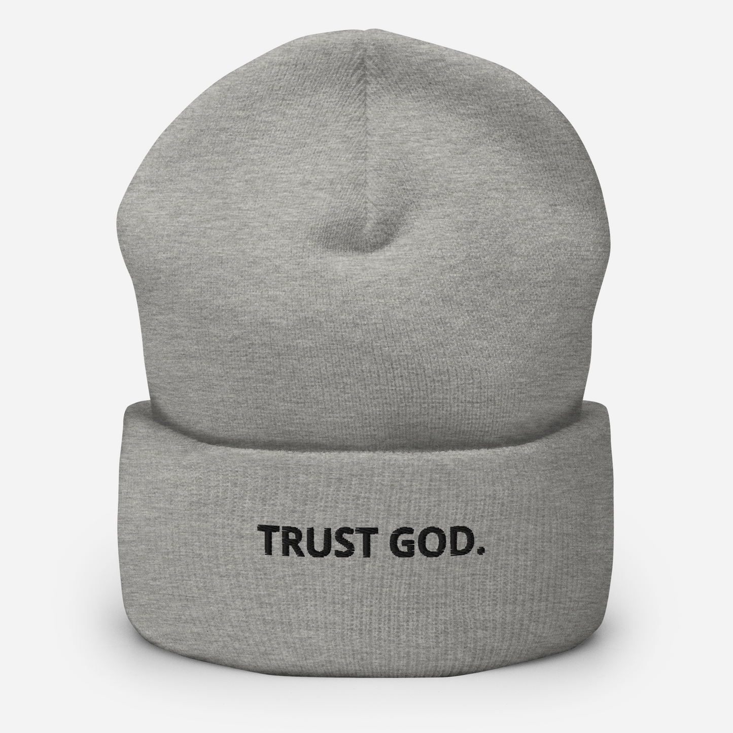 Trust God Faith-Based Cuffed Beanie