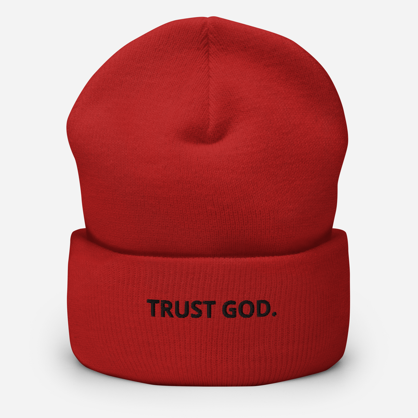 Trust God Faith-Based Cuffed Beanie